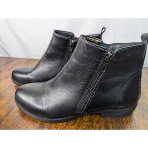 David Tate Womens Cubana Leather Flat Booties Ankle Boots Shoes Size 9.5 Medium
